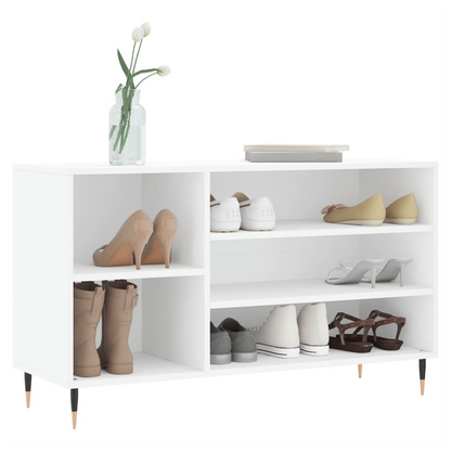 vidaXL Shoe Cabinet White 102x36x60 cm Engineered Wood S0671359077