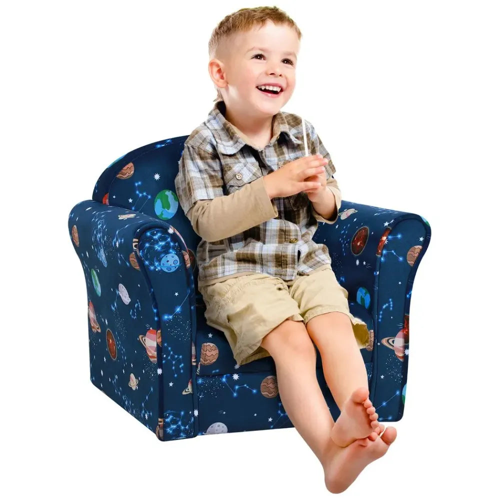 Children Kids Mini Sofa Armchair, Planet-Themed Chair, for Bedroom, Playroom S0671097240