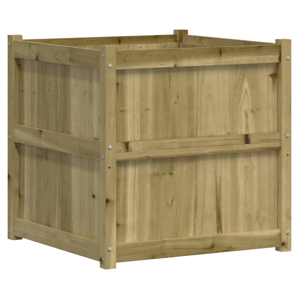 vidaXL Garden Planter 70x70x70 cm Impregnated Wood Pine S0671383111