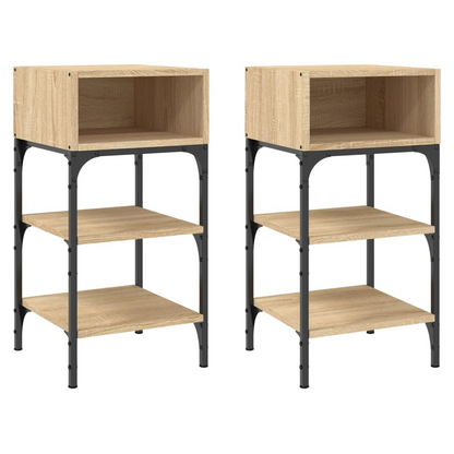 vidaXL Bedside Tables 2 pcs Sonoma Oak 35x34.5x70 cm Engineered Wood S0671257278