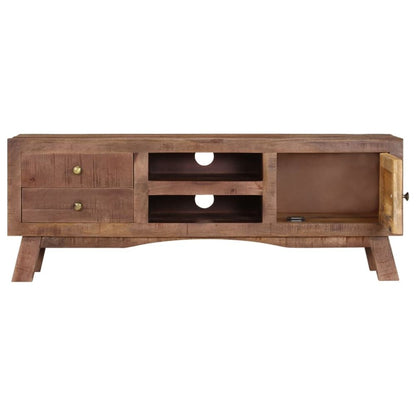 TV Cabinet 110x30x40 cm Rough Mango Wood S0671177255