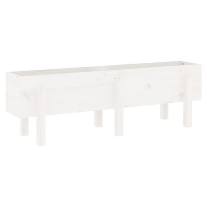 vidaXL Garden Raised Bed White 121x30x38 cm Solid Wood Pine S0671357970