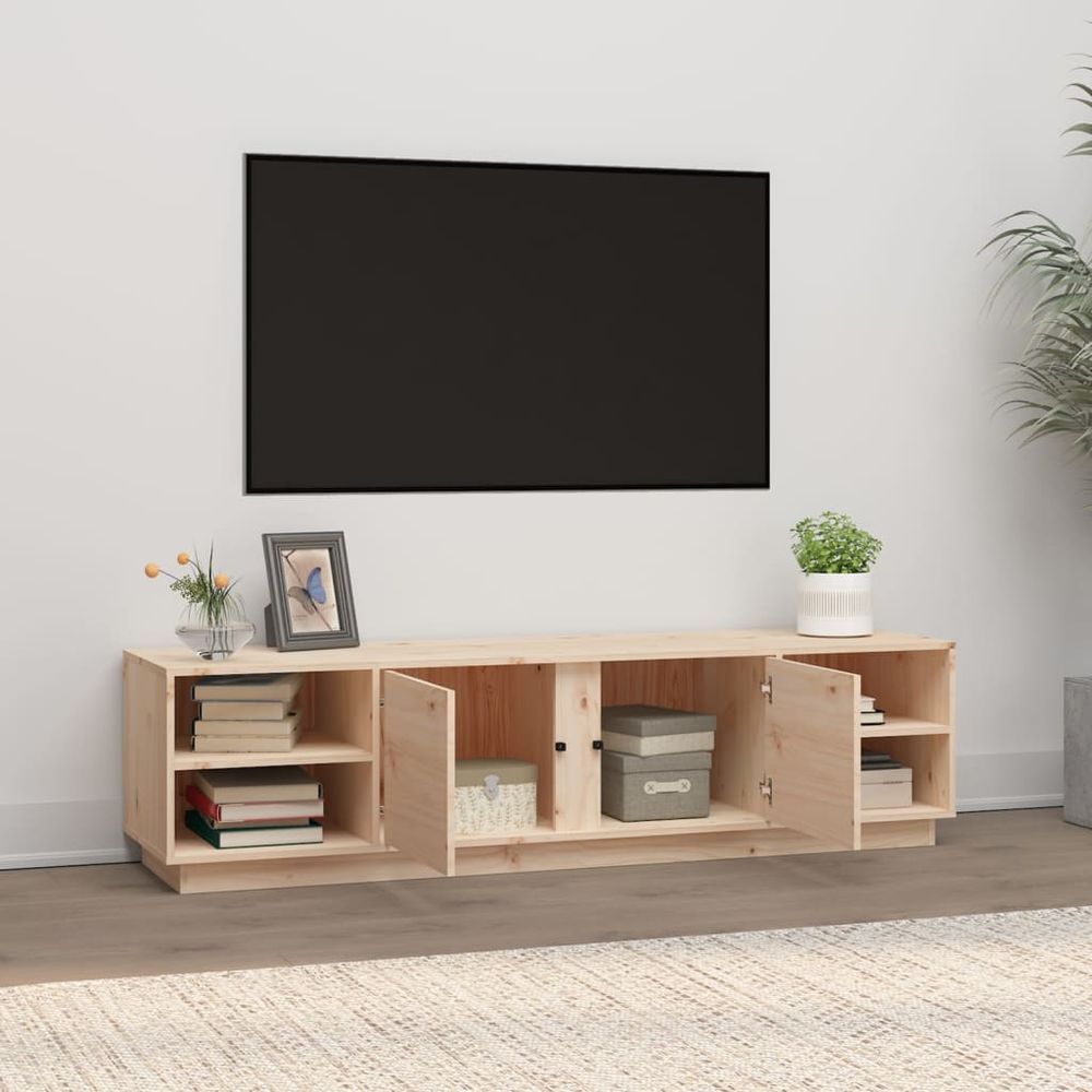 vidaXL TV Cabinet 156x40x40 cm Solid Wood Pine V0671393305