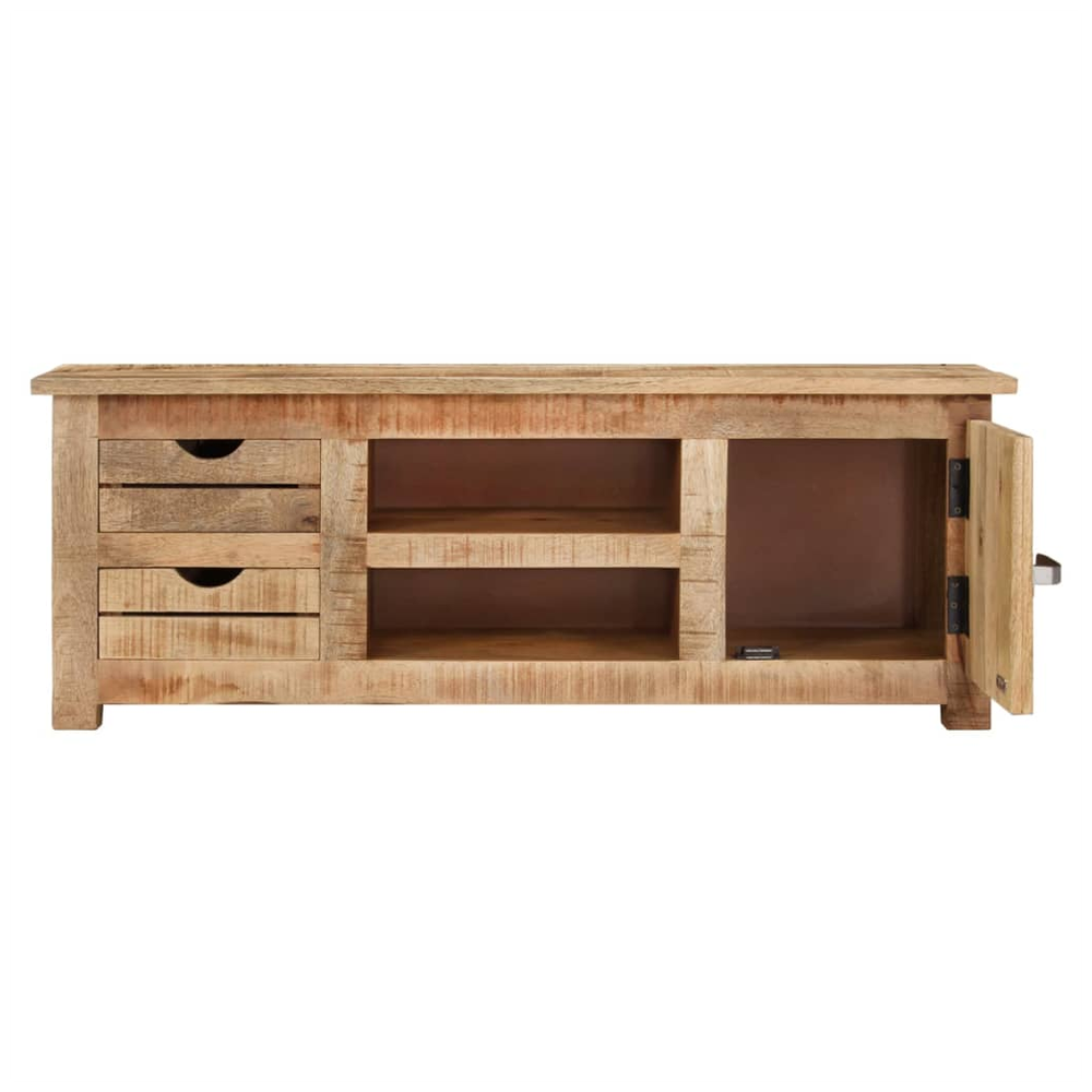 TV Cabinet 110x30x40 cm Rough Mango Wood S0671172281