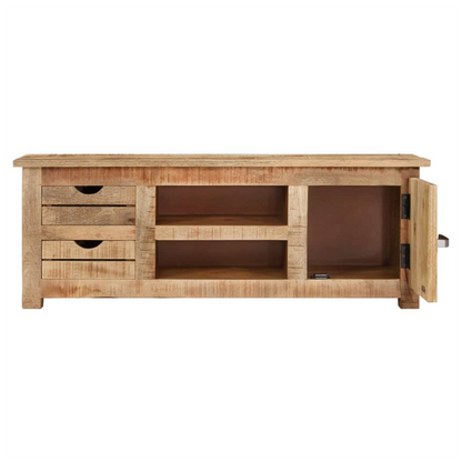 TV Cabinet 110x30x40 cm Rough Mango Wood S0671172281