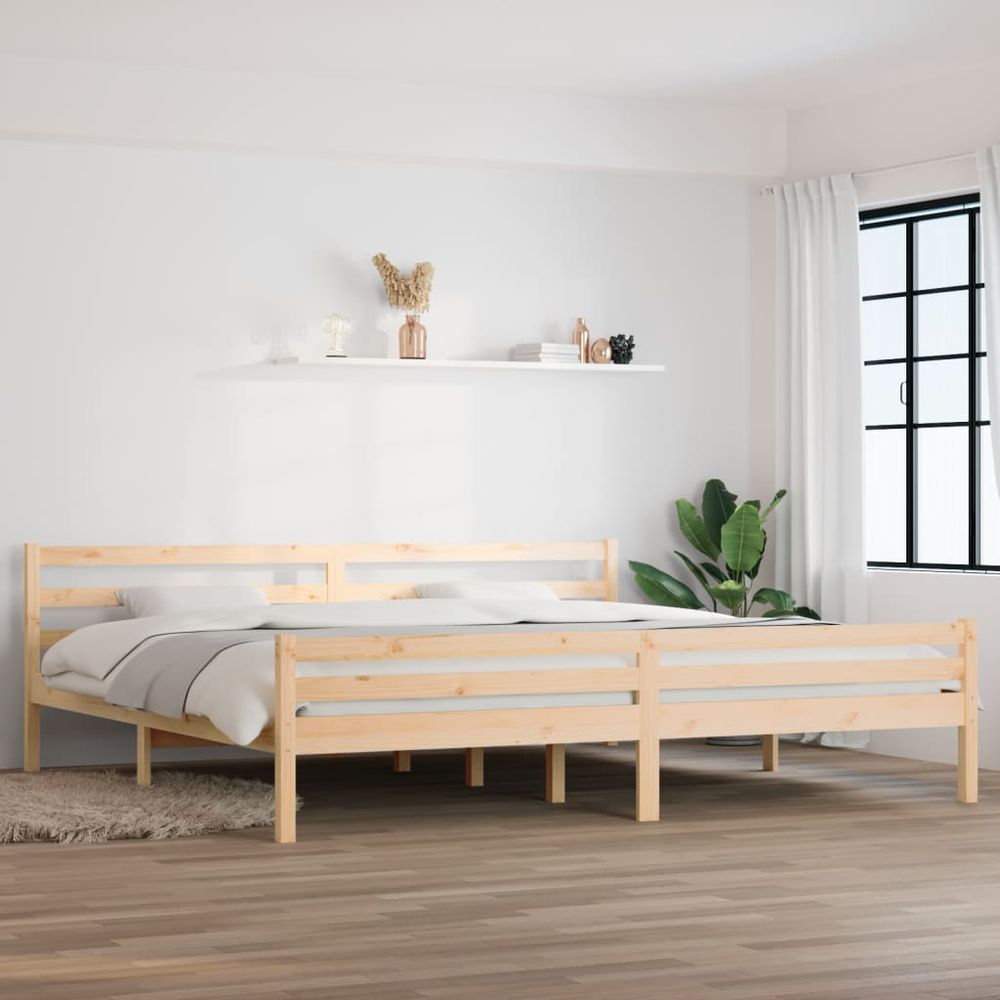 vidaXL Bed Frame Black Solid Wood 75x190 cm Small Single S0671022754