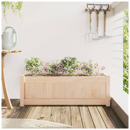 vidaXL Garden Planter 90x31x31 cm Solid Wood Pine S0671383097