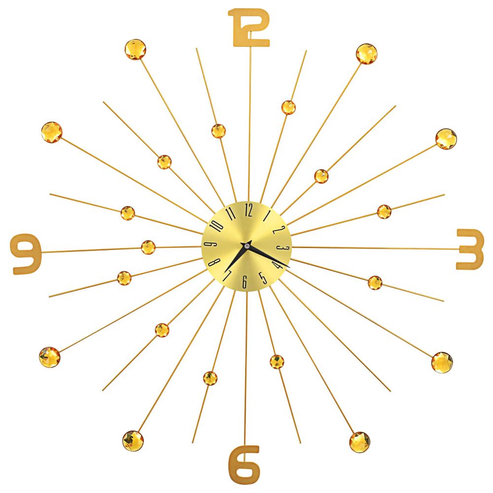 vidaXL Wall Clock Metal 70 cm Golden S069795437