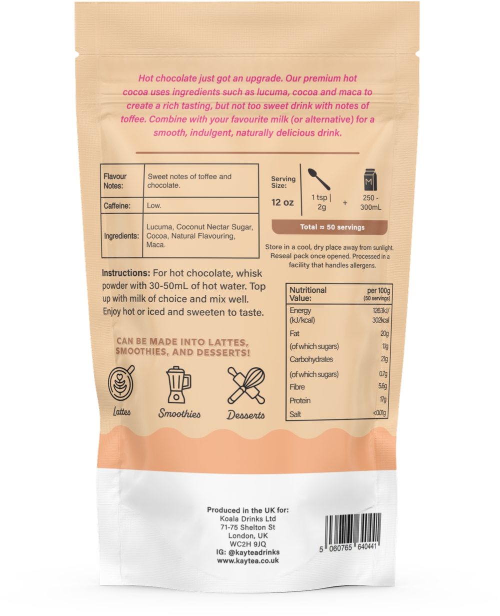 KAYTEA - Vegan Hot Cocoa Latte Powder (100g)