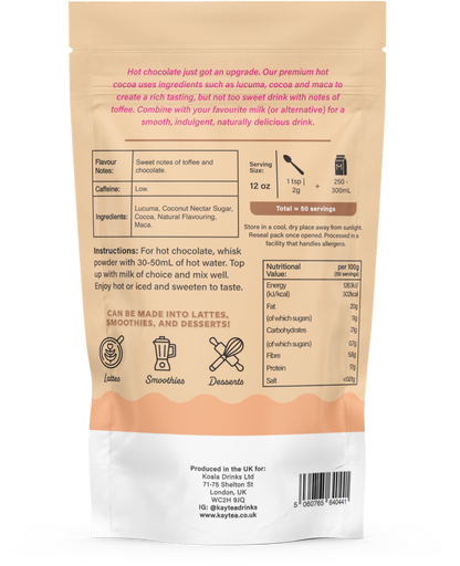 KAYTEA - Vegan Hot Cocoa Latte Powder (100g)