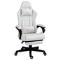 Racing Gaming Chair PU Leather Gamer Recliner Home Office, White S0671210942