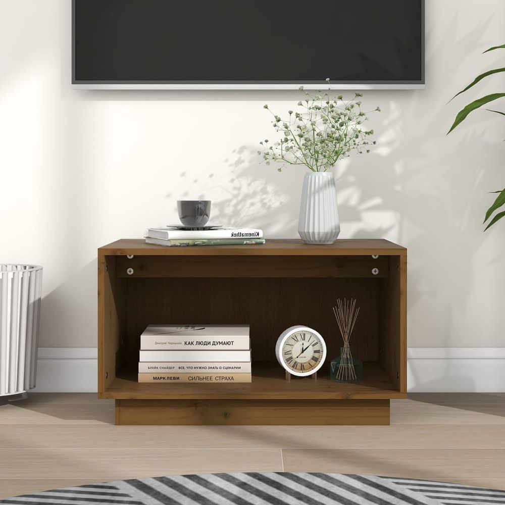 vidaXL TV Cabinet 60x35x35 cm Solid Wood Pine S067940524