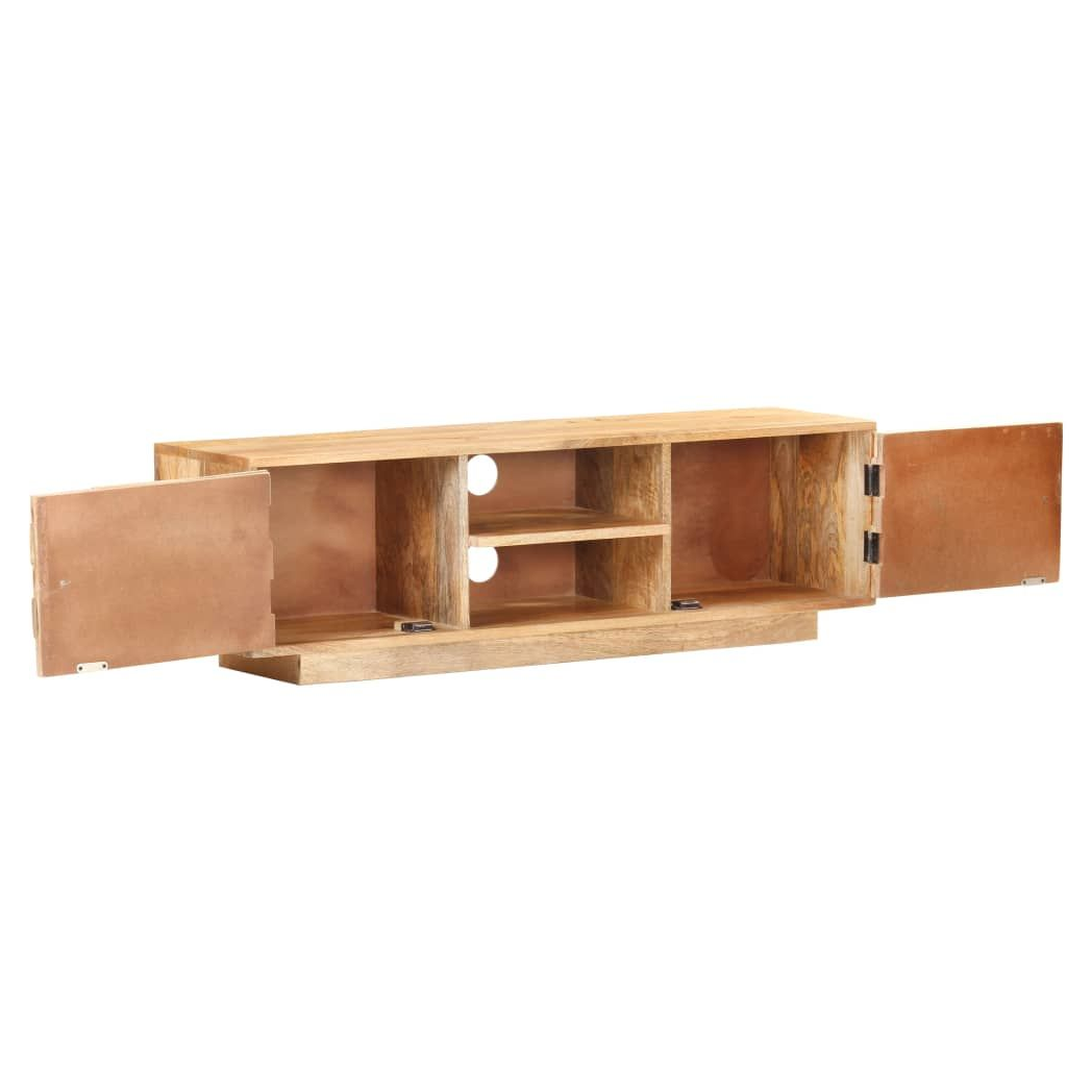 TV Cabinet 116x30x35 cm Solid Mango Wood S0671170131