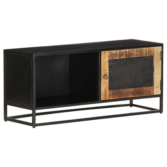 vidaXL TV Cabinet 90x30x40 cm Rough Mango Wood S0671168368