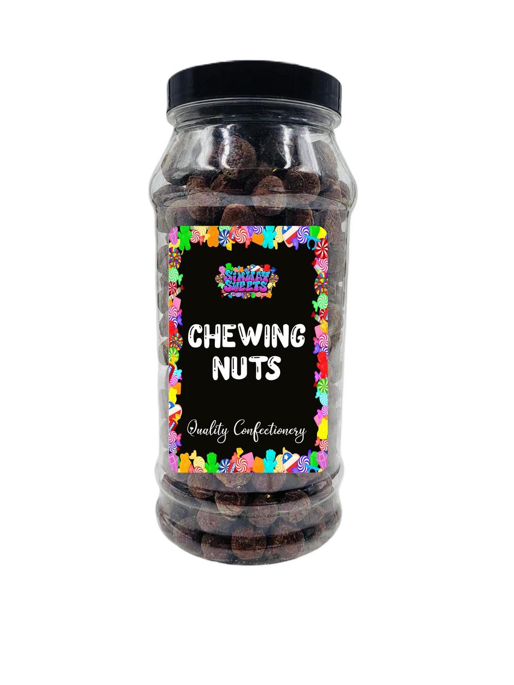 Chewing Nuts Retro Sweets Gift Jar Chewy Chocolate Toffee Pieces