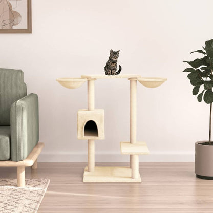 vidaXL Cat Tree with Scratching Posts Cream 82 cm S0671262052