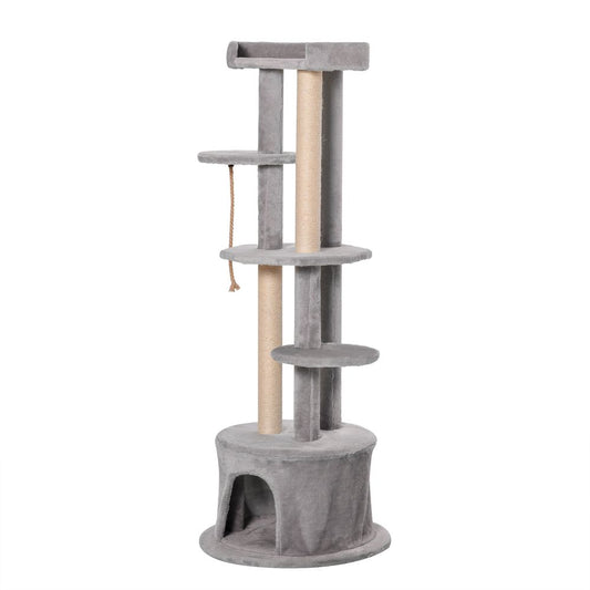 Cat Tree Multi-level Kitten Tower w/ Scratching Post Condo Plush Perches S0671070881