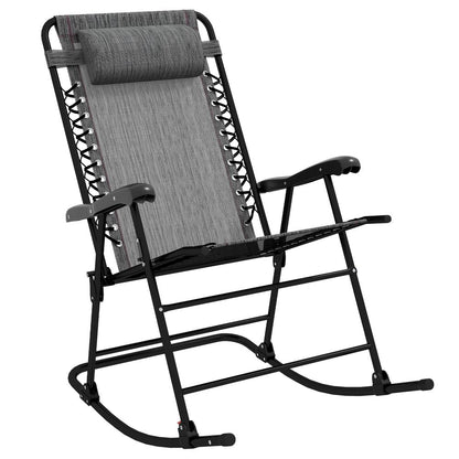 Outsunny Folding Rocking Chair Outdoor Portable Zero Gravity Chair V067942355