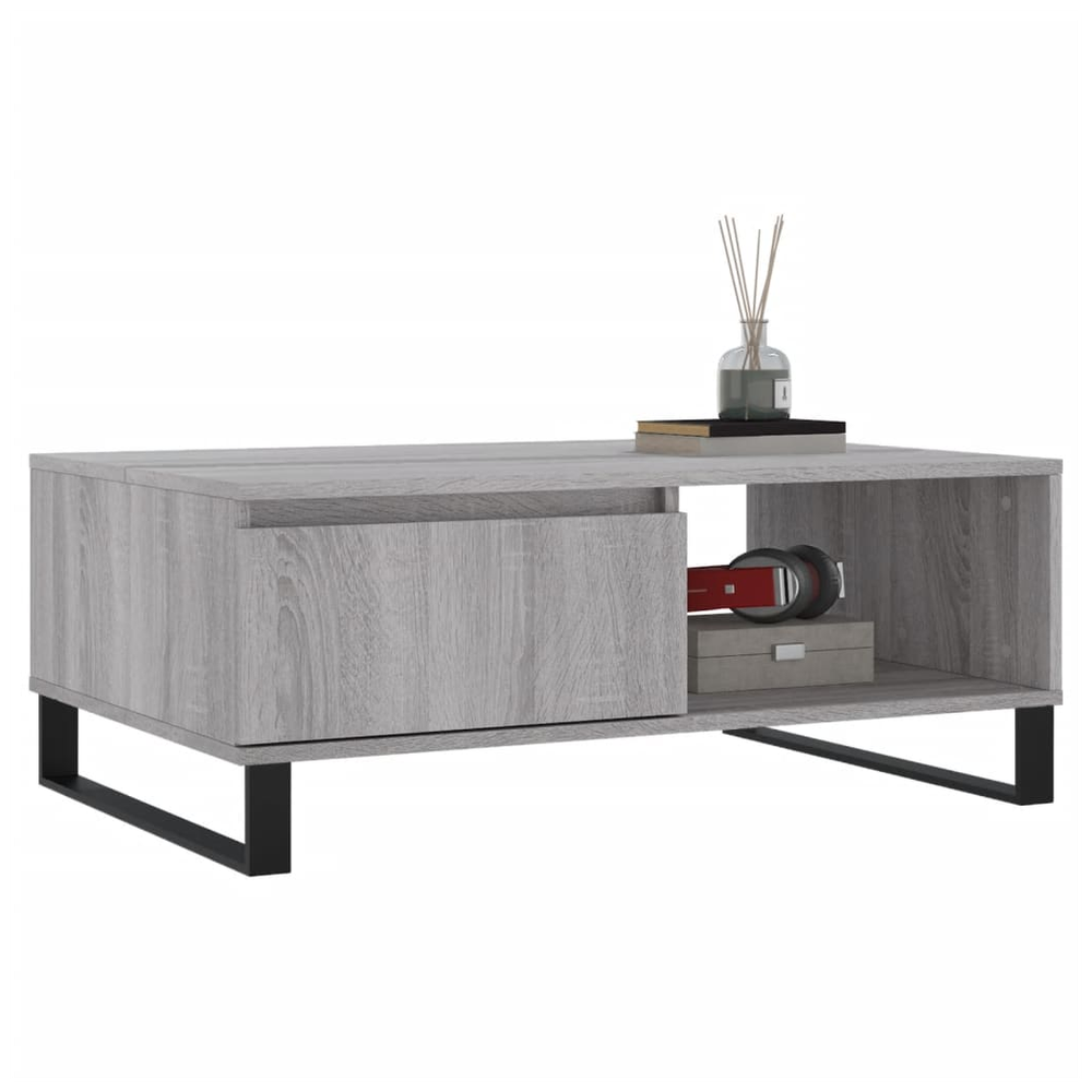 vidaXL Coffee Table Grey Sonoma 90x60x35 cm Engineered Wood S0671256775