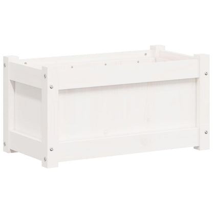 vidaXL Garden Planter White 60x31x31 cm Solid Wood Pine S0671388133