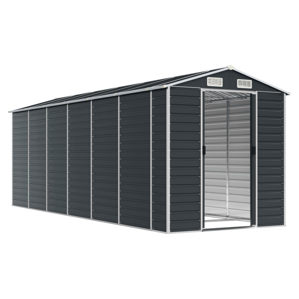 vidaXL Garden Shed Anthracite 191x555x198 cm Galvanised Steel S0671350973