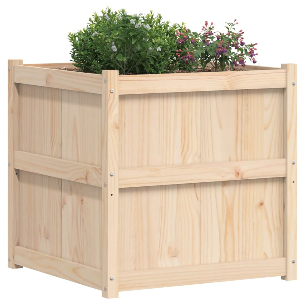 vidaXL Garden Planter 70x70x70 cm Solid Wood Pine S0671383021