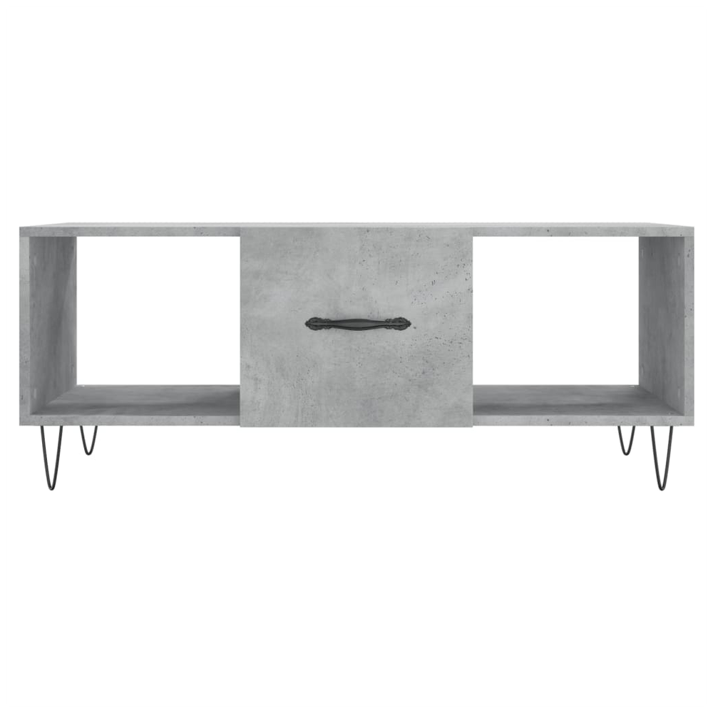 vidaXL Coffee Table Concrete Grey 102x50x40 cm Engineered Wood S0671256899