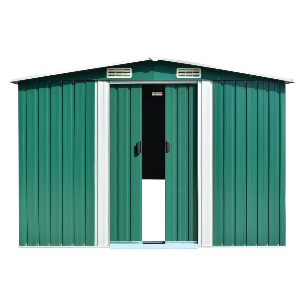 Garden Shed Green 257x990x181 cm Galvanised steel S0671167729