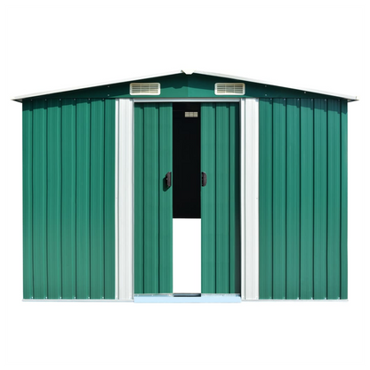 Garden Shed Green 257x990x181 cm Galvanised steel S0671167729