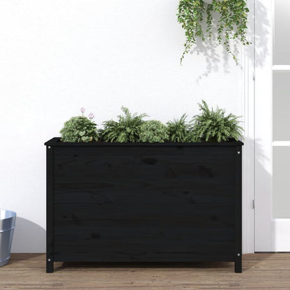 vidaXL Garden Raised Bed Black 119.5x40x78 cm Solid Wood Pine S0671357933