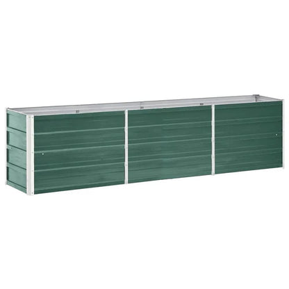 Raised Garden Bed 160x80x77 cm Galvanised Steel Green V0671355659