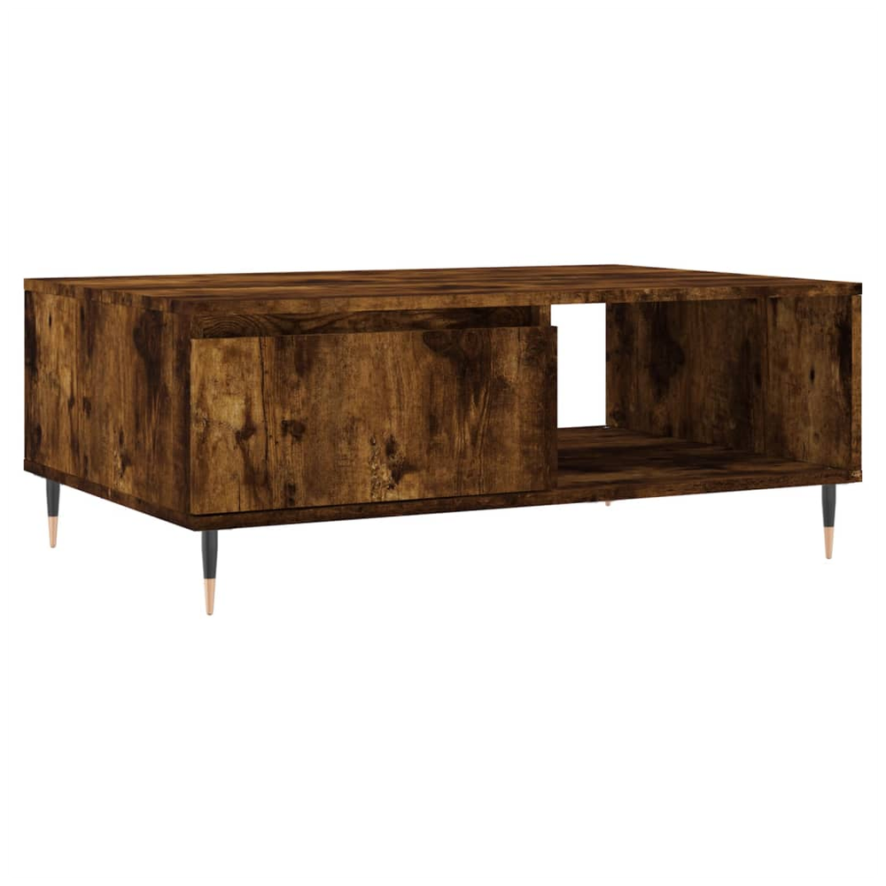 vidaXL Coffee Table Smoked Oak 90x60x35 cm Engineered Wood S0671257249