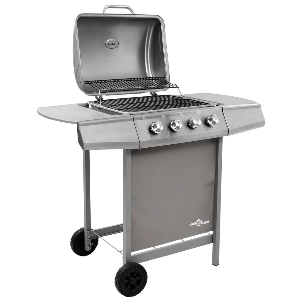 Gas BBQ Grill with 4 Burners Silver S069812000