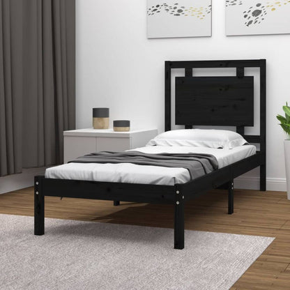 vidaXL Bed Frame Honey Brown Solid Wood 75x190 cm Small Single S0671029048