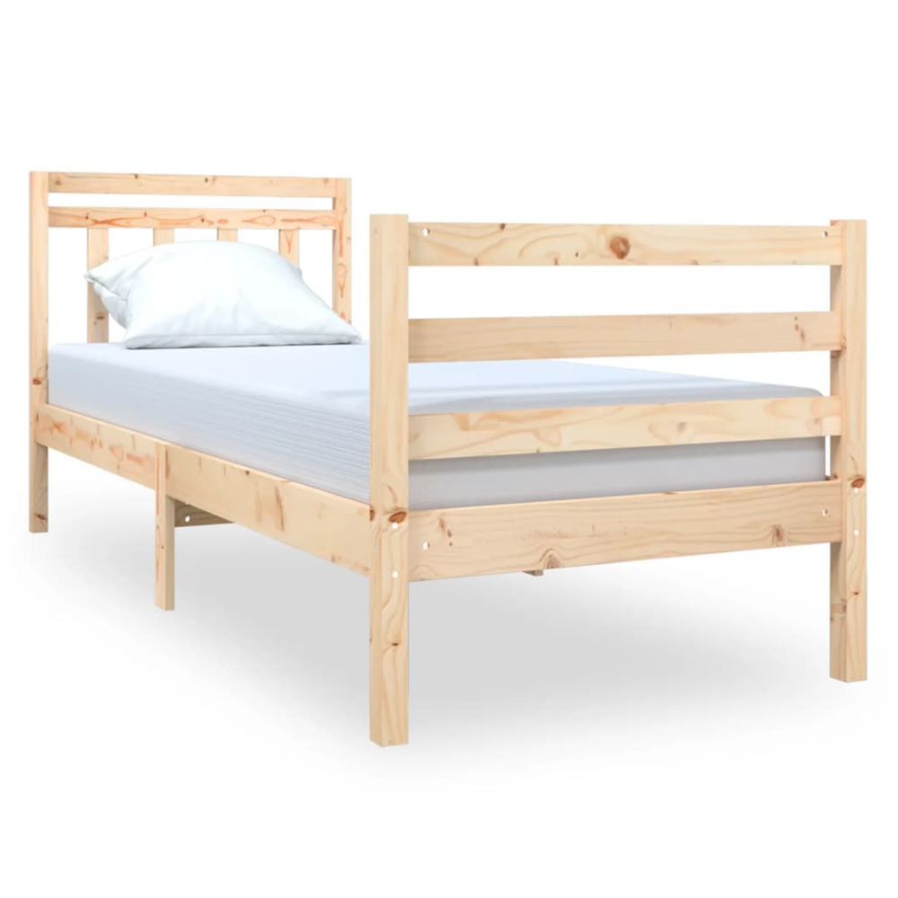 Bed Frame Solid Wood 75x190 cm to 200 x 200 cm V067942745