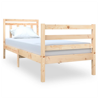 Bed Frame Solid Wood 75x190 cm to 200 x 200 cm V067942745