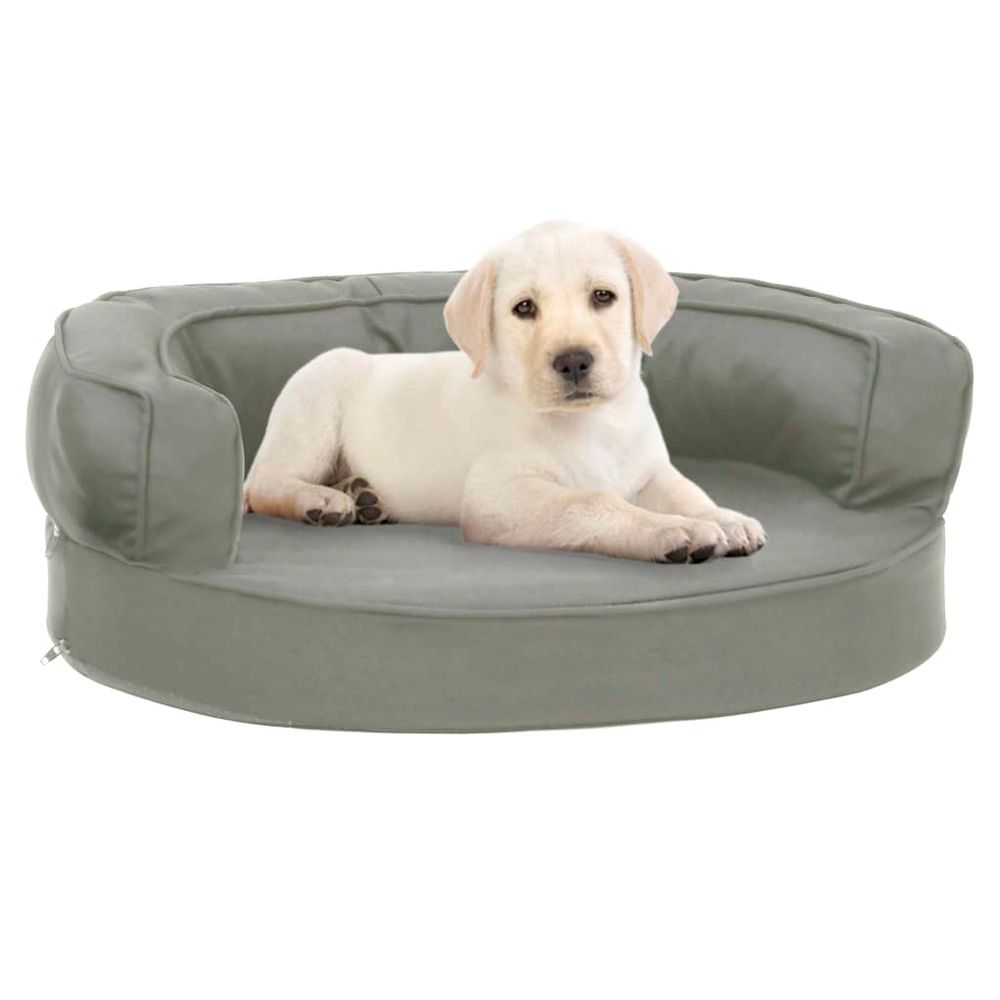 Ergonomic Dog Bed Mattress Linen Look S069864815