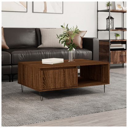 vidaXL Coffee Table Brown Oak 90x60x35 cm Engineered Wood S0671256757