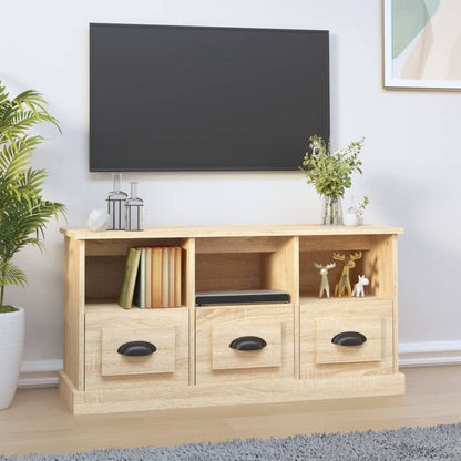 vidaXL TV Cabinet White 100x35x50 cm Engineered Wood S0671159261