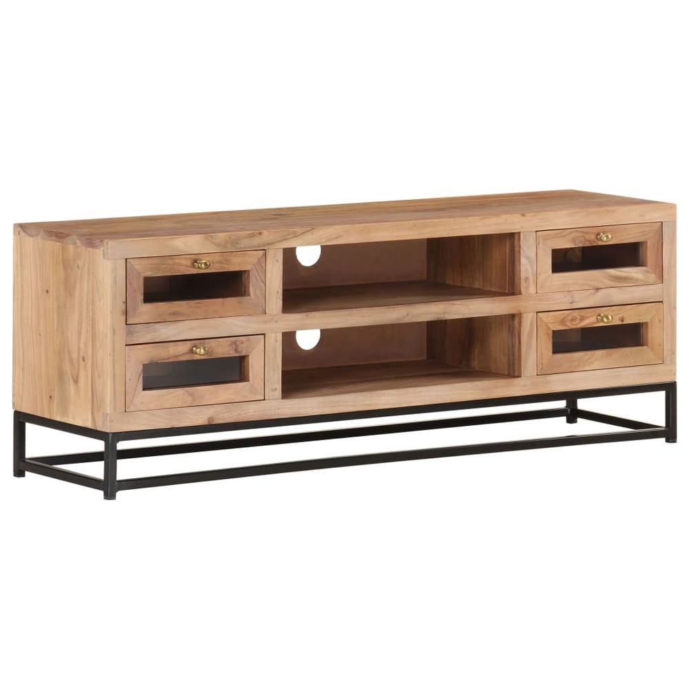 TV Cabinet 110x30x40 cm Solid Acacia Wood S0671169476