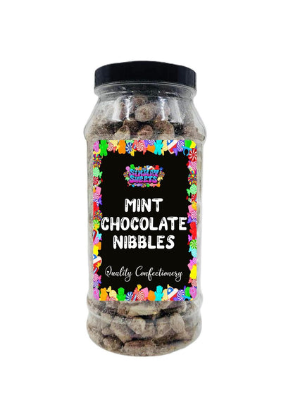 Mint Flavour Choc Nibbles Retro Sweets Gift Jar