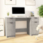 vidaXL Desk with Side Cabinet White Engineered Wood S0671070816