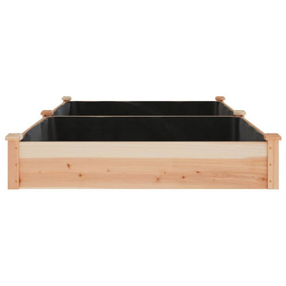 Garden Raised Bed with Liner 240x120x25 cm Solid Wood Fir S0671212306