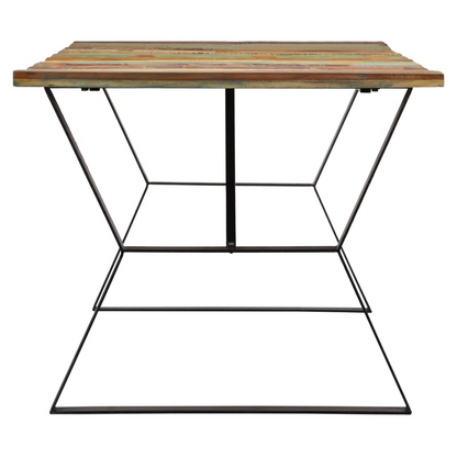 vidaXL Dining Table 180x90x76 cm Solid Reclaimed Wood V0671206157