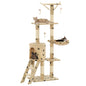 vidaXL Cat Tree with Sisal Scratching Posts 138 cm Grey V0671206729