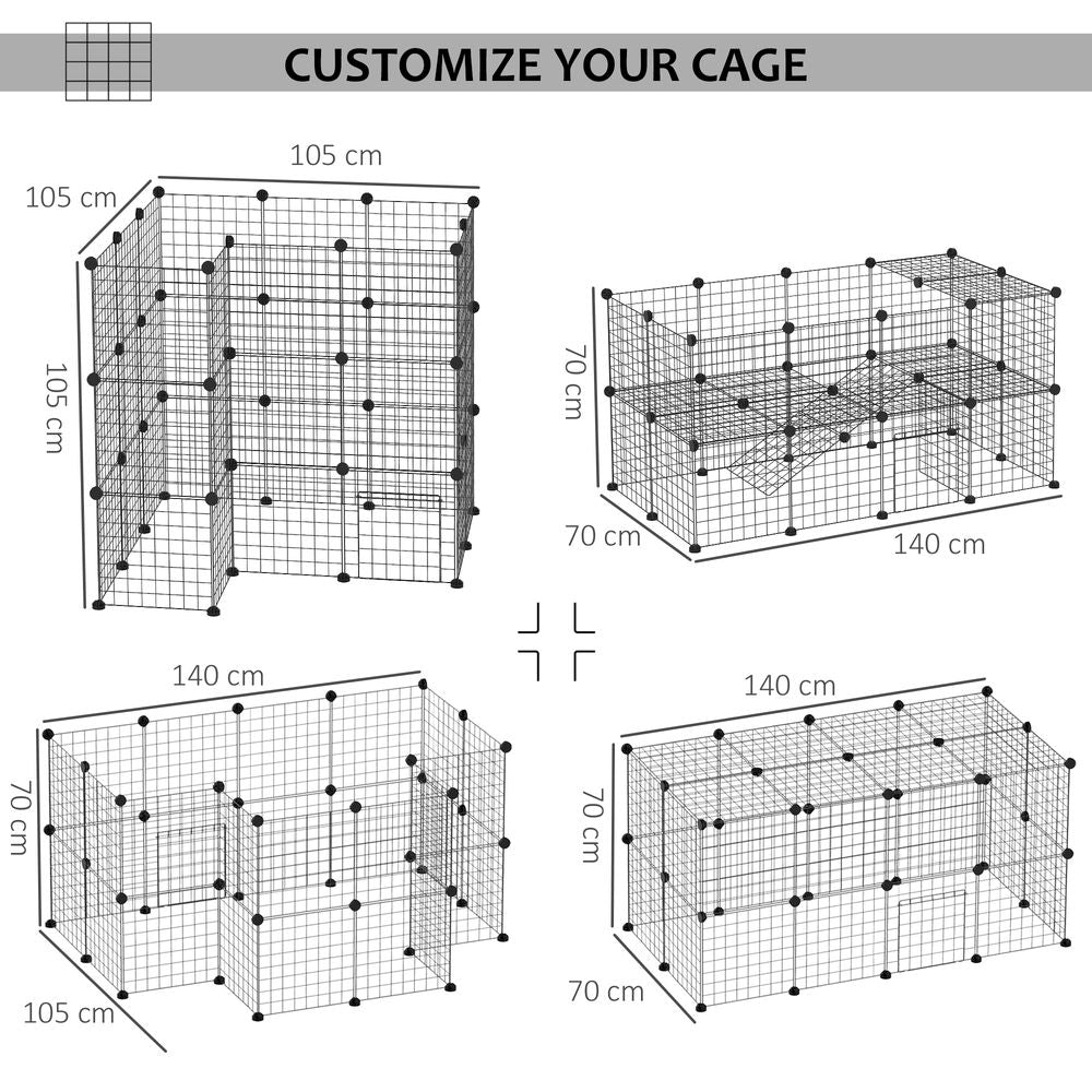 Small Animals Cage DIY 36 Panels Pet Playpen, for Rabbit Guinea Pig Chinchilla S0671071010