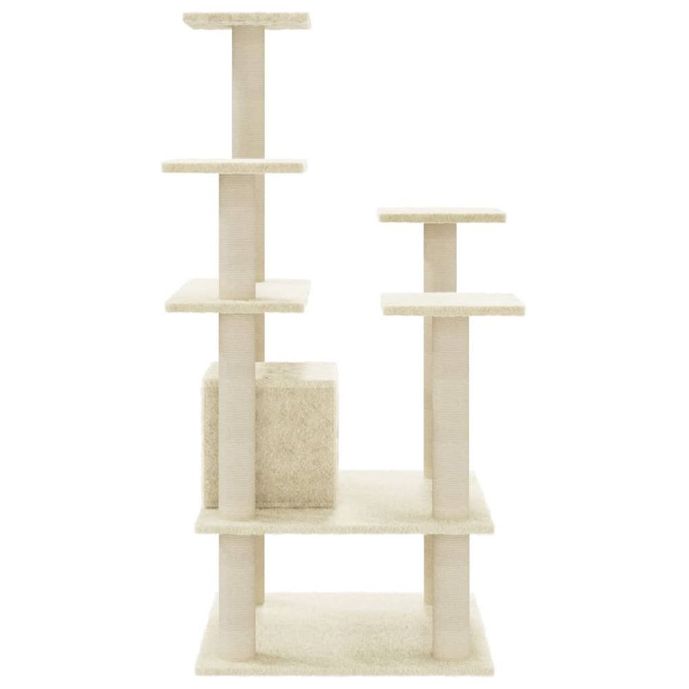 vidaXL Cat Tree with Sisal Scratching Posts Cream 110 cm V067940218