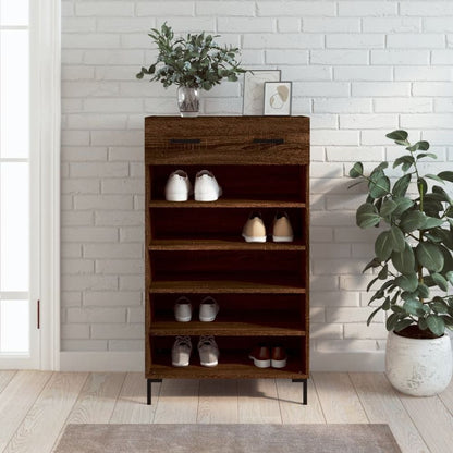 vidaXL Shoe Cabinet Brown Oak 60x35x105 cm Engineered Wood S0671259862