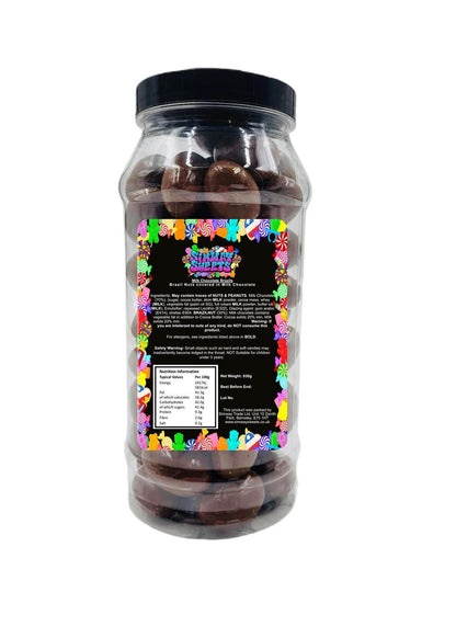 Milk Chocolate Brazil Nuts Choc Brazils Retro Sweets Gift Jar