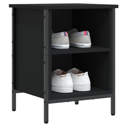 vidaXL Shoe Cabinet Black 38x35x50 cm Engineered Wood S0671260897